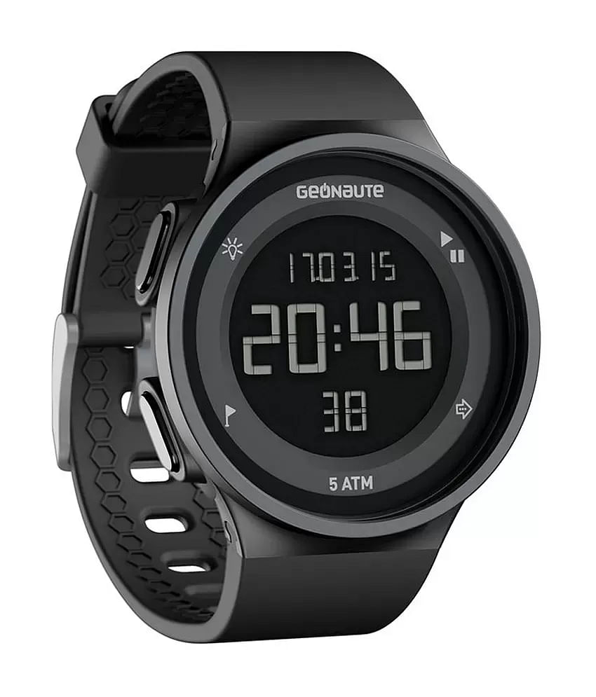 Buy W900 Men's Running Stopwatch Reverse Screen Black Online | Decathlon