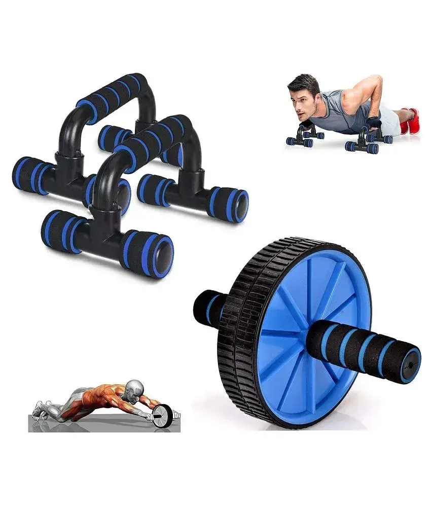 Buy FITNESS INDIA Push Up Bars AB Roller Combo of 2 for Gym Home Abs Chest Press Dips Exercise Equipment Online at Best Price in India Snapdeal