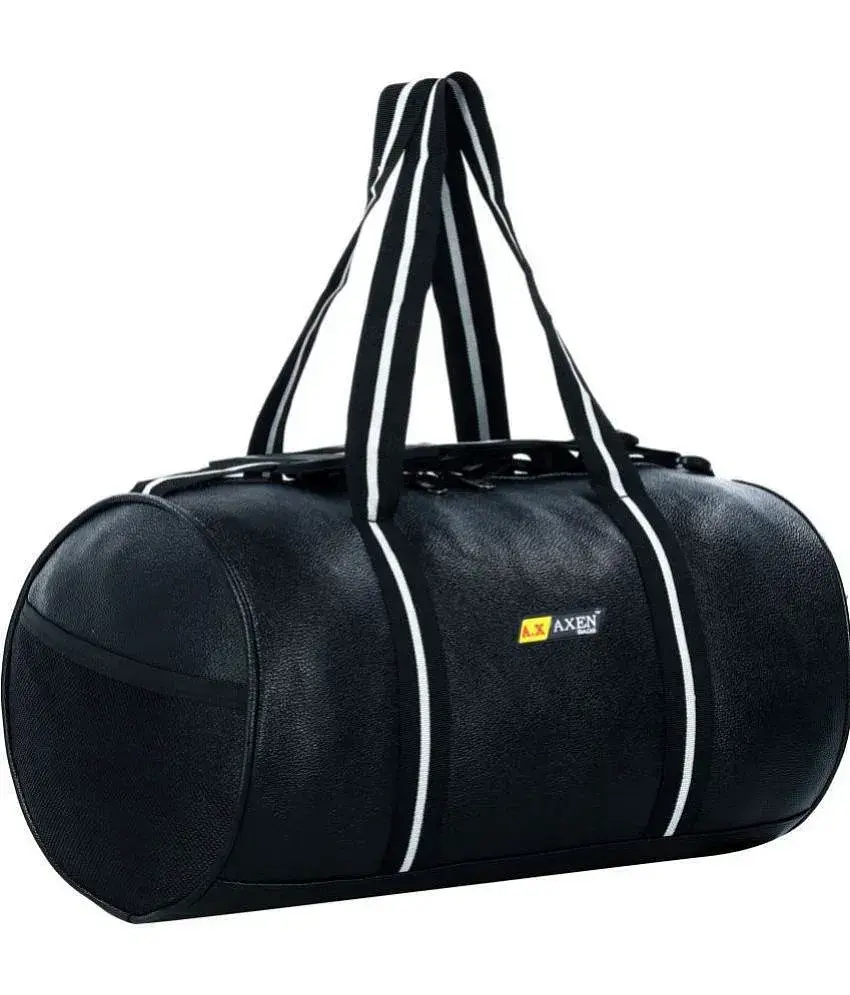 Style Smith Faux Leather Sports Duffel Gym Bag 35 Ltrs