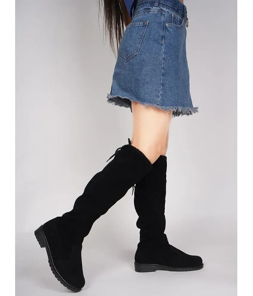 Buy Street Style Store Black Knee Length Riding Boots Online at Best Price in India Snapdeal