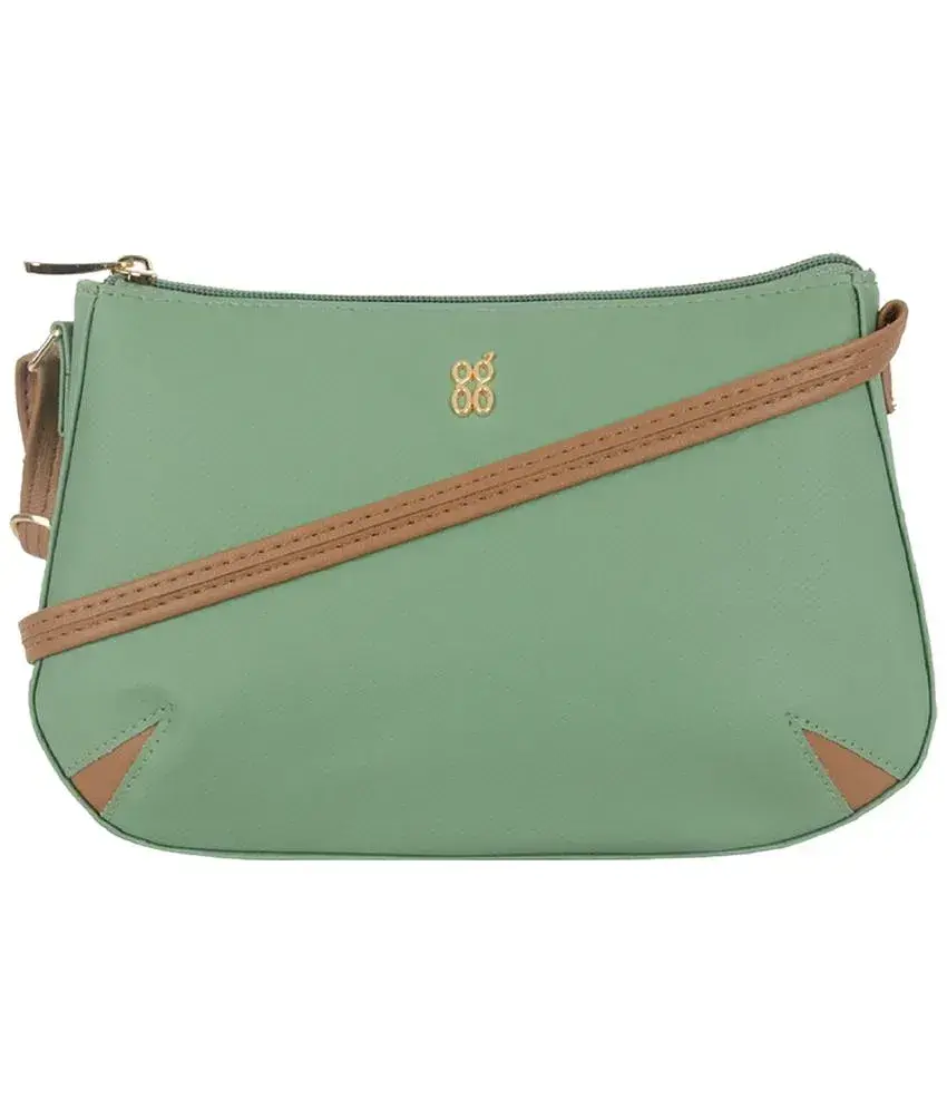 Buy Baggit Green Faux Leather Sling Bag at Best Prices in India Snapdeal